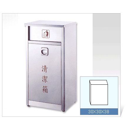 不銹鋼垃圾箱 306-B1 W40xD32xH78